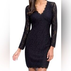 Adrianna Papell Navy Lace Mini Dress